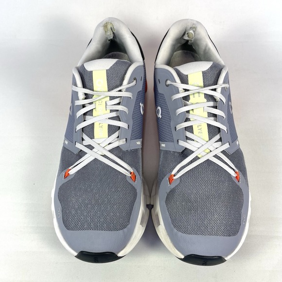 On Cloudflyer 4 Running Shoes Mens 12 Gray Orange Fossil Flame Road - Picture 3 of 11